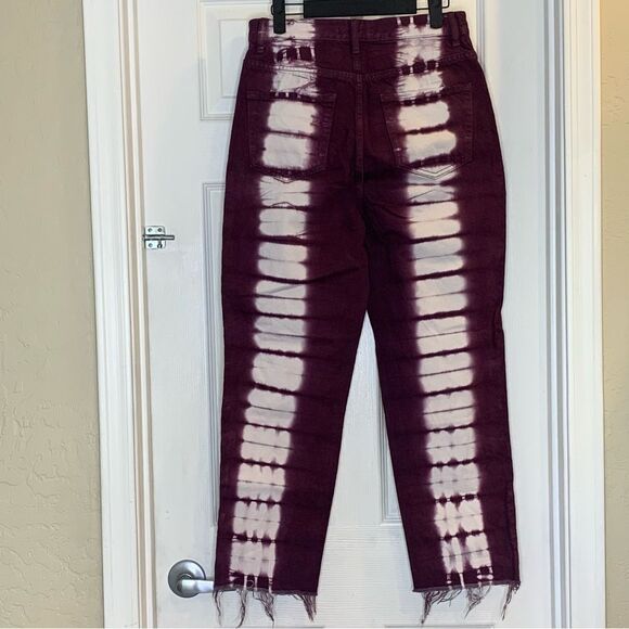 PacSun Tie-Dye High Rise Straight Button Fly Jeans Size 28 - Picture 10 of 10